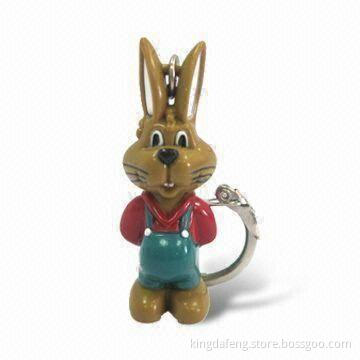 Fancy Keychain, with a Plastic Figure, Any Designs, Colors, Logo Printing and Amount Accepted